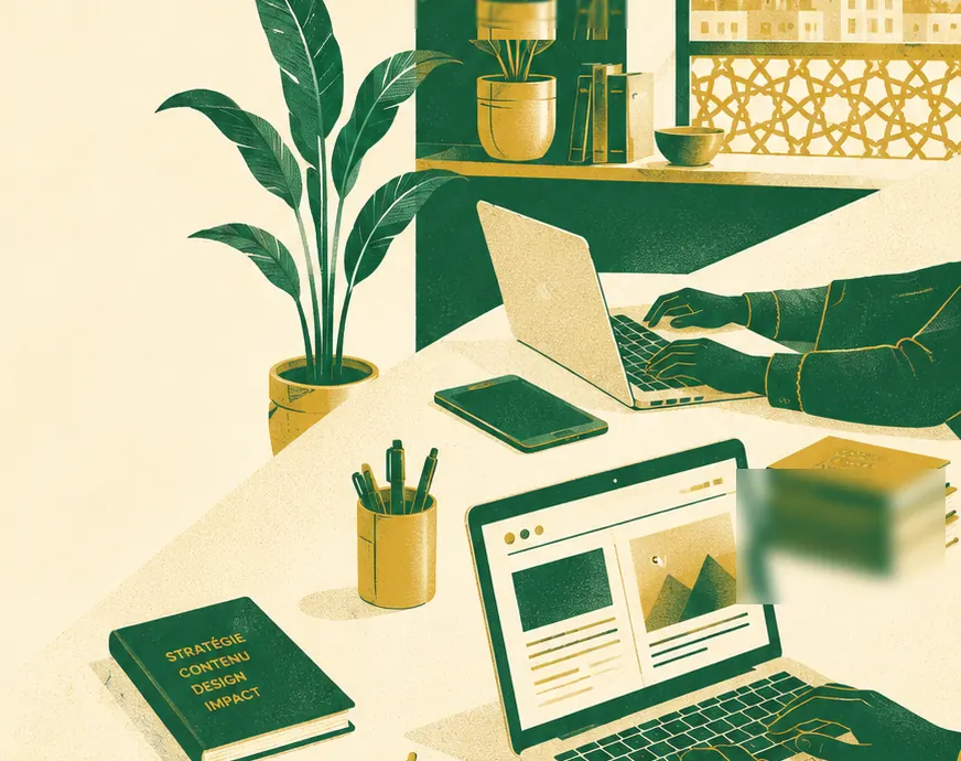 Équipe de Teranga Web Digital, agence digitale à Dakar, au travail sur la création d'un site web